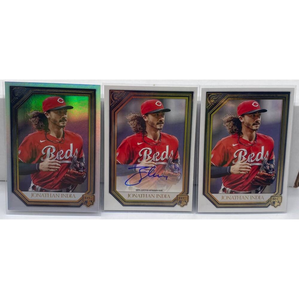 Topps Gallery Jonathan India Auto, Foil, Base Rookie Set Cincinnati Reds